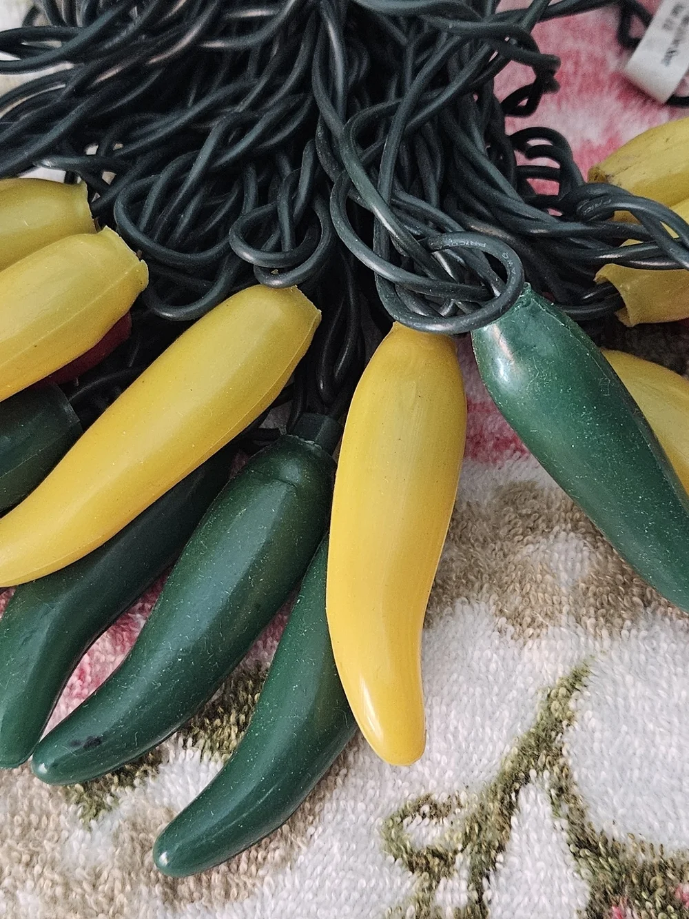 Festive Chili Pepper String Lights - Red, Green, Yellow